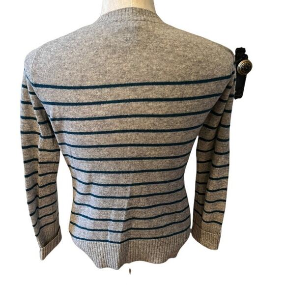 Fenn Wright Manson Gray Striped Cashmere sweater S - Picture 4 of 5
